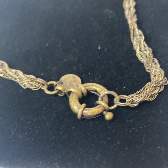 33" Long Talbots Dark Yellow Beaded and Hoop Chain Necklace - Picture 11 of 13